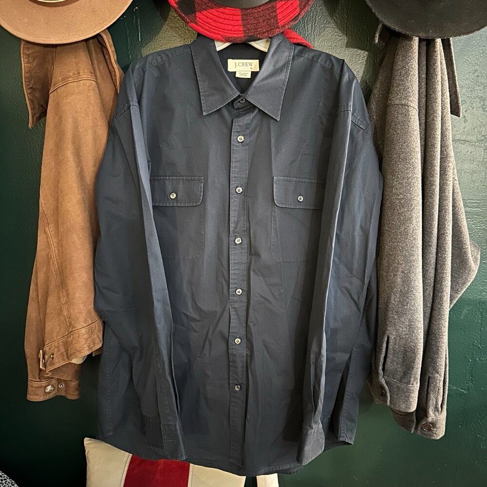 J.Crew L/S Heritage Twill Two-Pocket Workshirt Dark Navy